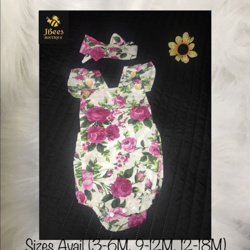 Baby Girl New 2pc Romper